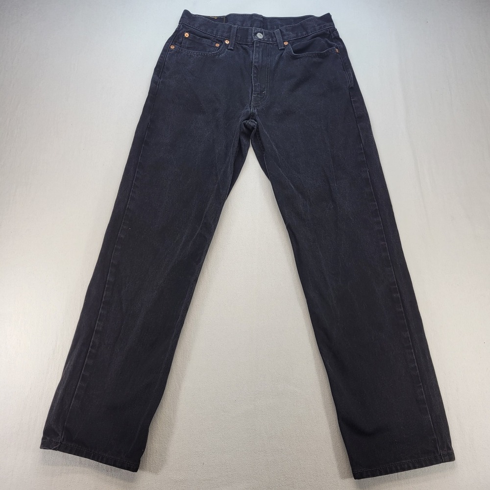 Levis 550 Relaxed Tapered Jeans Mens 32x32 Black Dark Wash Cotton Denim